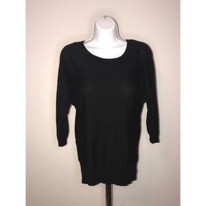 LOFT ANN TAYLOR BLACK XS TOP